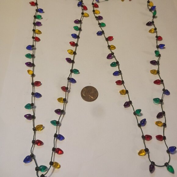 Two Vintage Christmas Light Necklaces - Picture 1 of 4